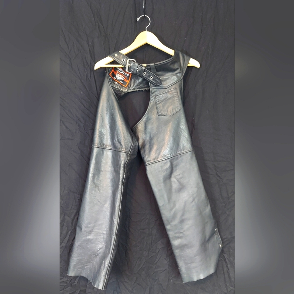 Women's motorcycle leather chaps S